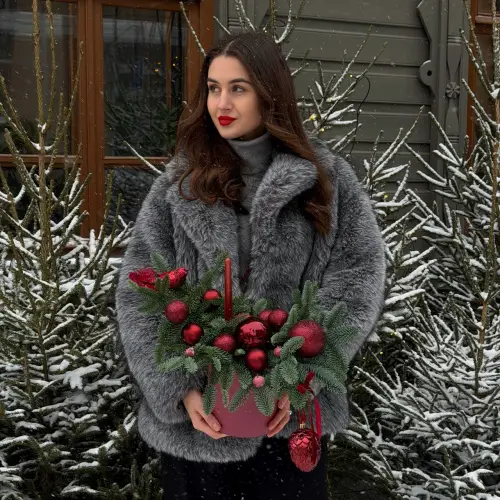 Новогодняя композиция "Огненный шар" 